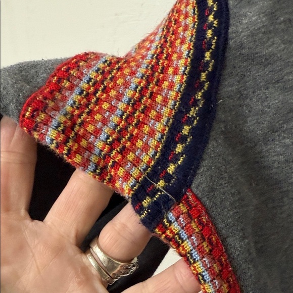 NATURAL LIFE Charcoal Sweater with Red and White Details - Picture 3 of 4